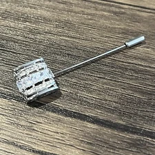 Clear Rhinestone Men Suit Brooch Lapel Pin With Box