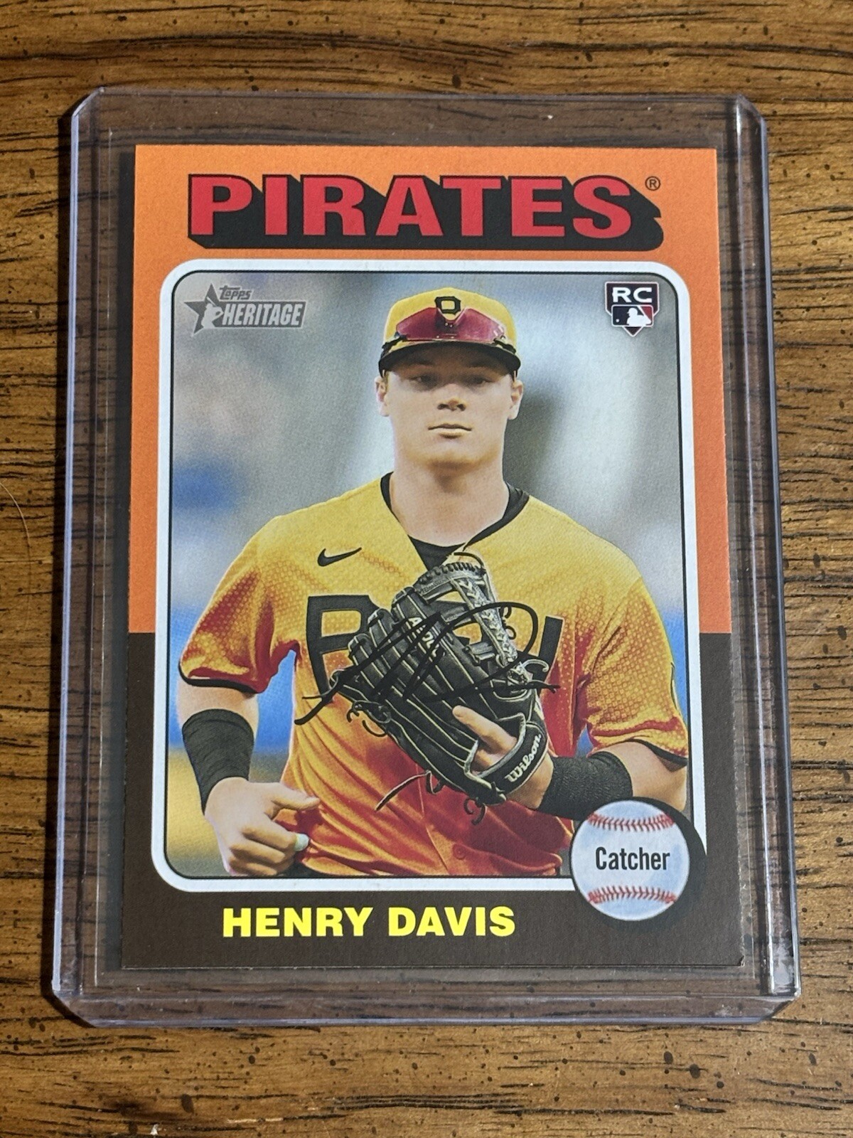 2024 Topps Heritage Image Variation SP #415 Henry Davis Rookie Pirates RC