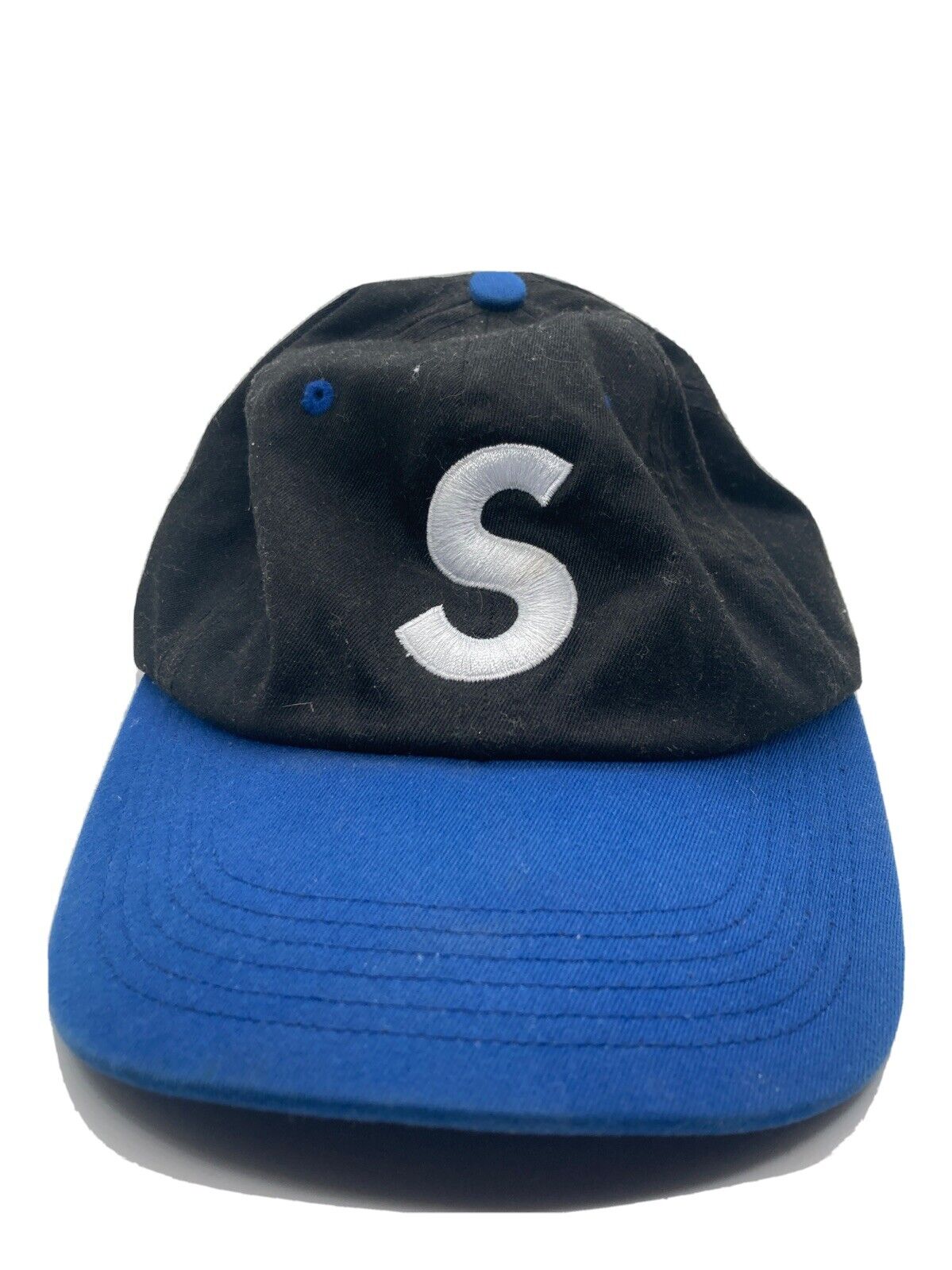 supreme 2 tone S logo 6 panel hat