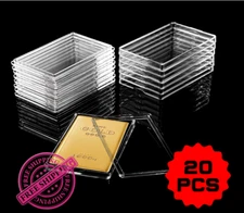 20PCS 1 oz Silver Bar Holder Capsules Air‑Tight Clear Acrylic – Vacuum Cap
