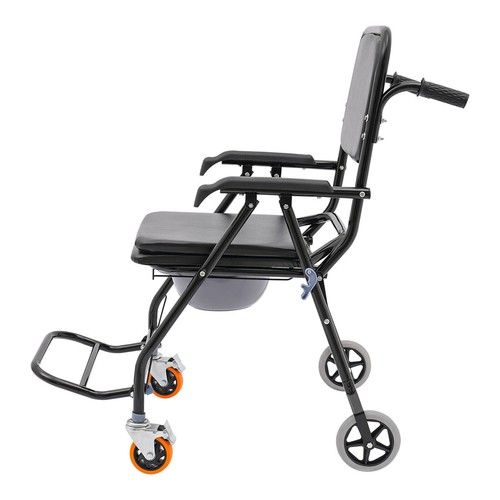 Duschrollstuhl Toilettenrollstuhl Faltbarer Duschsitz Vorsitz Duschstuhl Mit Räd - Bild 10 von 23