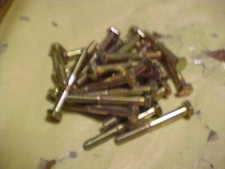 Qty 25 of 1/4-20 x 2 Hex Head Cap Bolts Grade 8 Yellow Zinc course thread