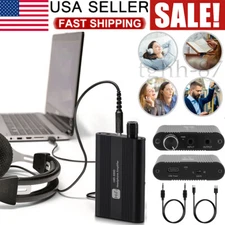 HIFI Headphone Amplifier Earphone AMP 3.5mm with stereo Audio USB Cable 16-300Ω