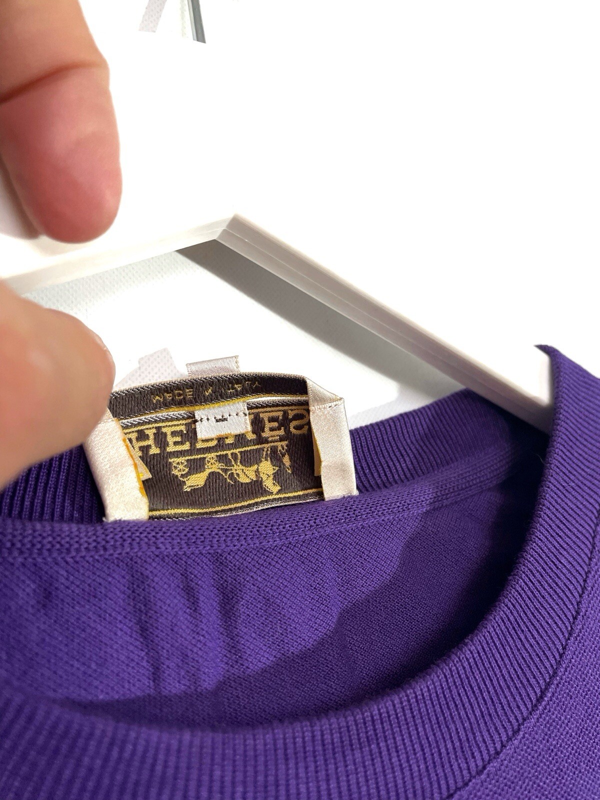 Hermes Men Authentic Basic Purple Color Luxury St… - image 6