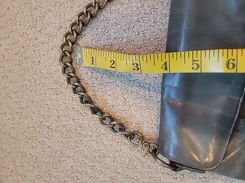 Hobo Leder Clutch grau mit abnehmbarer Kette / passt Handy - Bild 4 von 9