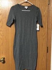 NWT Lularoe XS Extra Small Julia Solid Gray New W Tags