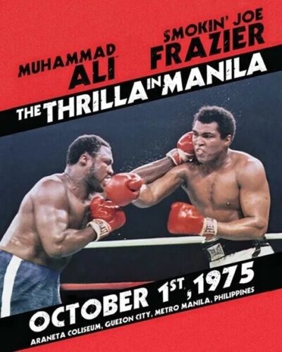 1975 Heavyweight Boxers Joe Frazier Vs Muhammad Ali 8x10 PHOTO PRINT - Picture 1 of 1