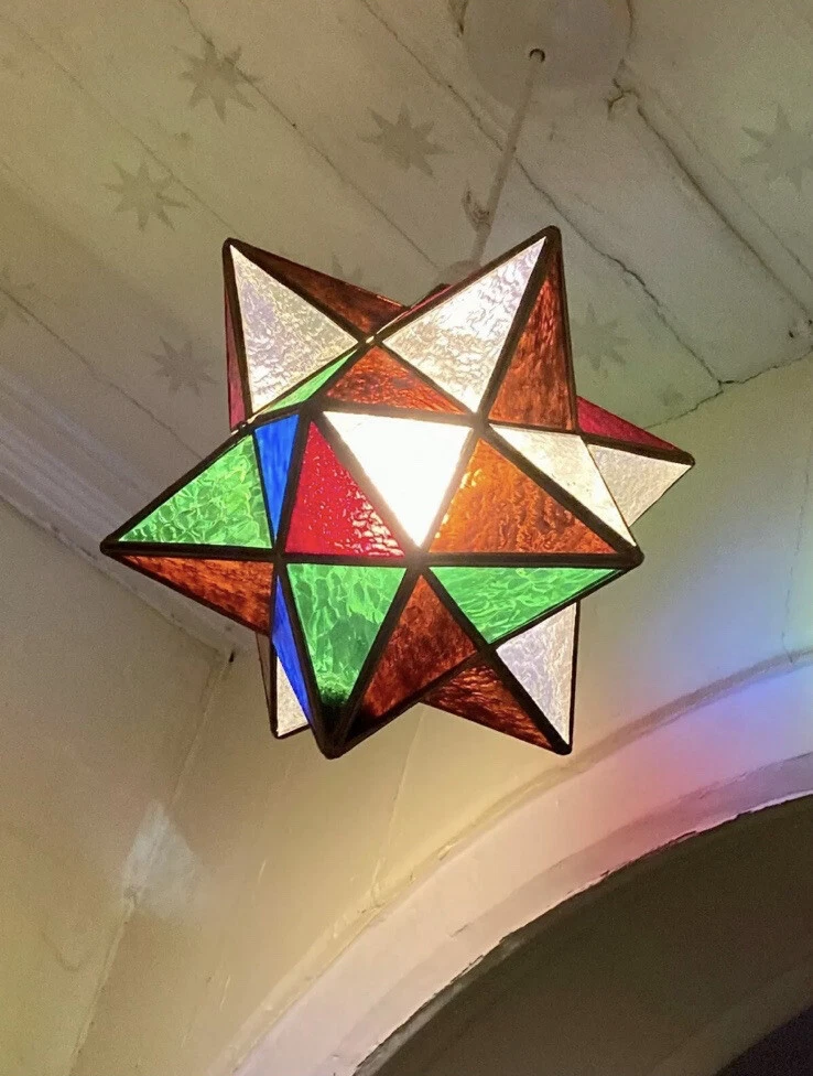 Glass on sale star lampshade