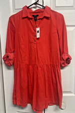 New Gap Kids Tiered Corduroy Dress Coral Color Size XXL