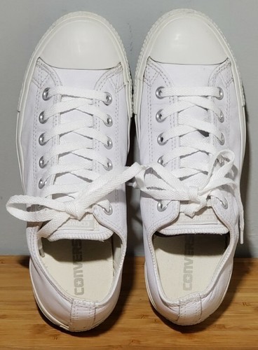 Converse 1T866 All Star weiße Lederschuhe Größe Herren 7/Damen 9 - Bild 7 von 12