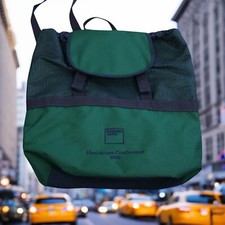 Vintage Goldman Sachs Scarborough Tweed Wall Street Back Pack Banker Duffle Bag