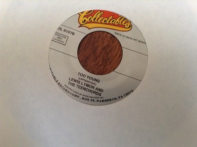 Lewis Lymon- Too Young- Your Last Chance Unplayed 45 Rpm box e