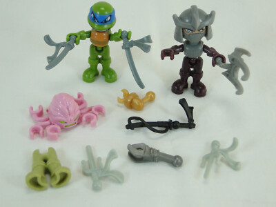 Viacom Turtles TMNT Figur Krang Sheredder Leonardo Waffen Steckfiguren