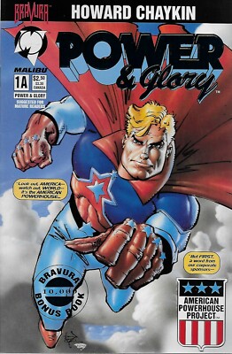 Power & Glory No.1 A / 1994 Blue Foil Cover Serigraph Edition / Howard Chaykin
