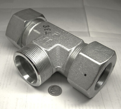PARKER T38SCF NEW UNION TEE S SERIES 38MM OD TUBE M52X2.0 T MISSING 1 SEAL & NUT