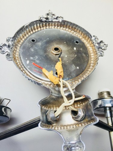 PAR Aplique de Pared Vintage Dos Enchufes en Metal Tono Plateado para Restauración - Imagen 7 de 9