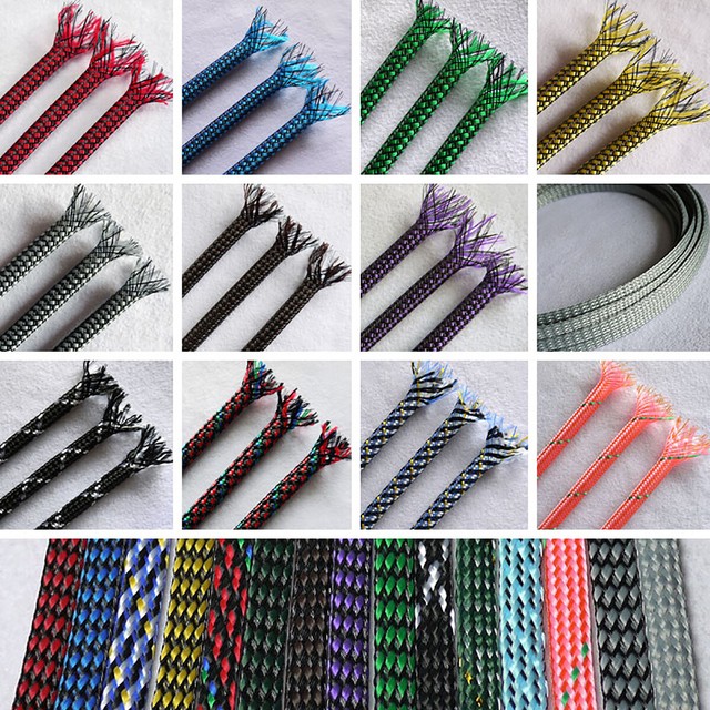 PP Cotton&PET Expandable Braided Sleeving Weave Sheath for Cable Wire