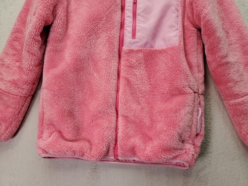 Tommy Bahama Jacket Girls Size 16 Pink Faux Fur Polyester Long Sleeve Full Zip - Picture 3 of 9
