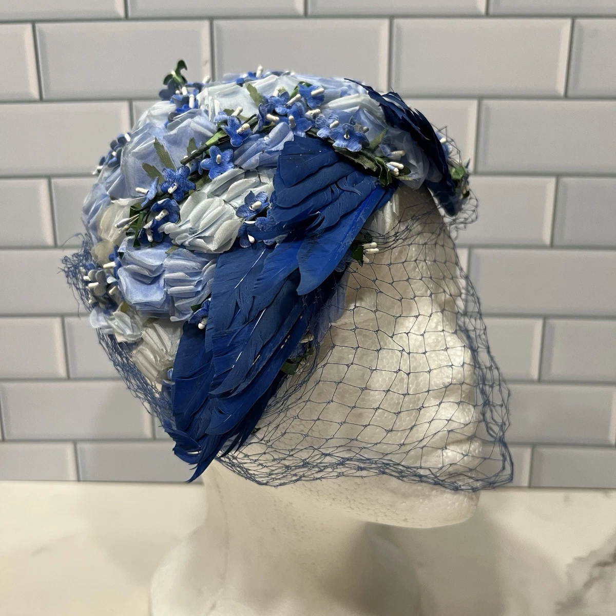 Fascinator Blue 1950s Vintage Hats for Women for sale | eBay