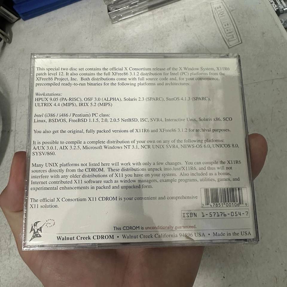 X 11R6 CD Rom Official X Consortium Release Patch Level 12 Unix Sealed Walnut - Image 2 of 3