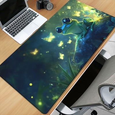 40*90cm1pc Cute Frog HD Printed Pad for Desk,Multi Functional XXL Mousepad,K