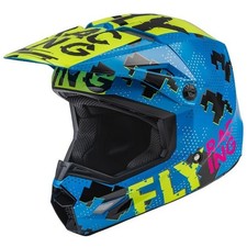 Fly Racing F73-3492ys - Kinetic Youth Scan Helmet - Bluehi-vispink - Ys Fly Racing F73-3492ys - Kinetic Youth Scan Helmet - Bluehi-vispink - Ys