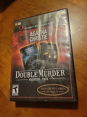 Agatha Christie Double Murder Mystery Pack-4 discs-PC CD ROM-Adventure Co.  CIB