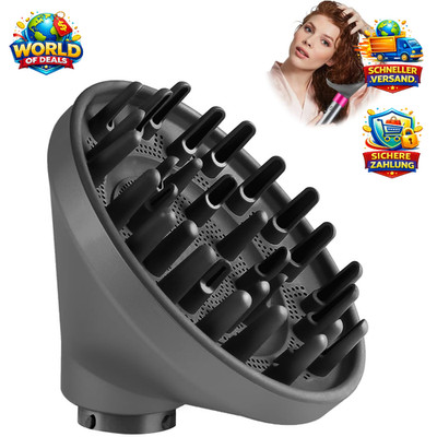 Diffusor-Aufsatz für Dyson Airwrap HS01/HS05/HS08, grau, Wellen & Locken