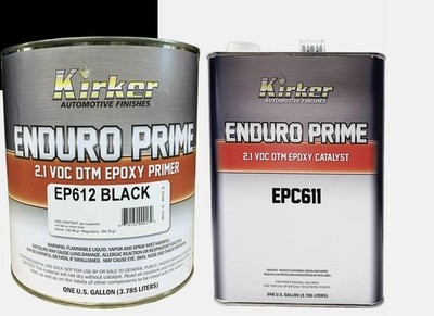 1 Gallon Kirker Enduro Prime Epoxy Black Primer EP612 & Catalyst EPC611 - Auto