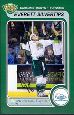 CARSON STADNYK SIGNED 5.5x8.5 EVERETT SILVERTIPS PRE-ROOKIE PROMO JUMBO CARD