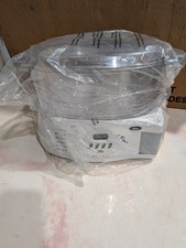 New Open Box - Oster 5715 Double-tiered 6.1 qt White Food Cooker & Steamer