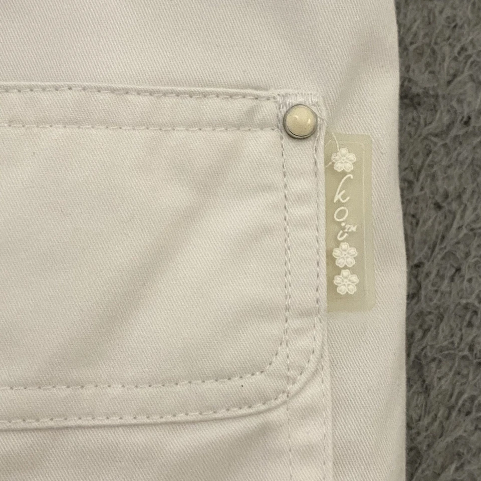 Koi Kathy Peterson Lab Coat Womens M White Alexandra Button-Up Short Sleeve NEW - Image 4 of 4