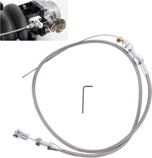 36 INCH Stainless Steel Braided Throttle Cable Kit Compatible with LS1 .
