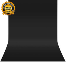 Black Backdrop 10X20 Ft Large Photo Backdrop Curtain Photoshoot Party Black