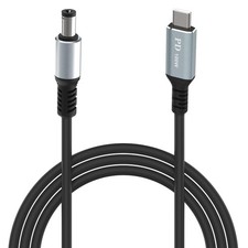 USB C to DC 5.5mm x 2.1mm Power Charging Cord for Laptop 5521 , 1.7FT, Black