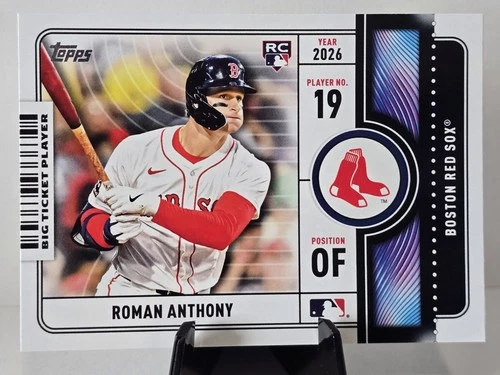 ROMAN ANTHONY 2026 Topps Series 1 Big Ticket Players Insert Rookie Card Red Sox
