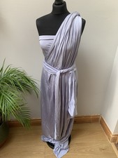 MONSOON Thea Maxi Dress UK 22 Pale Blue Bridesmaid Prom Twist Tie 15 Way To Wear
