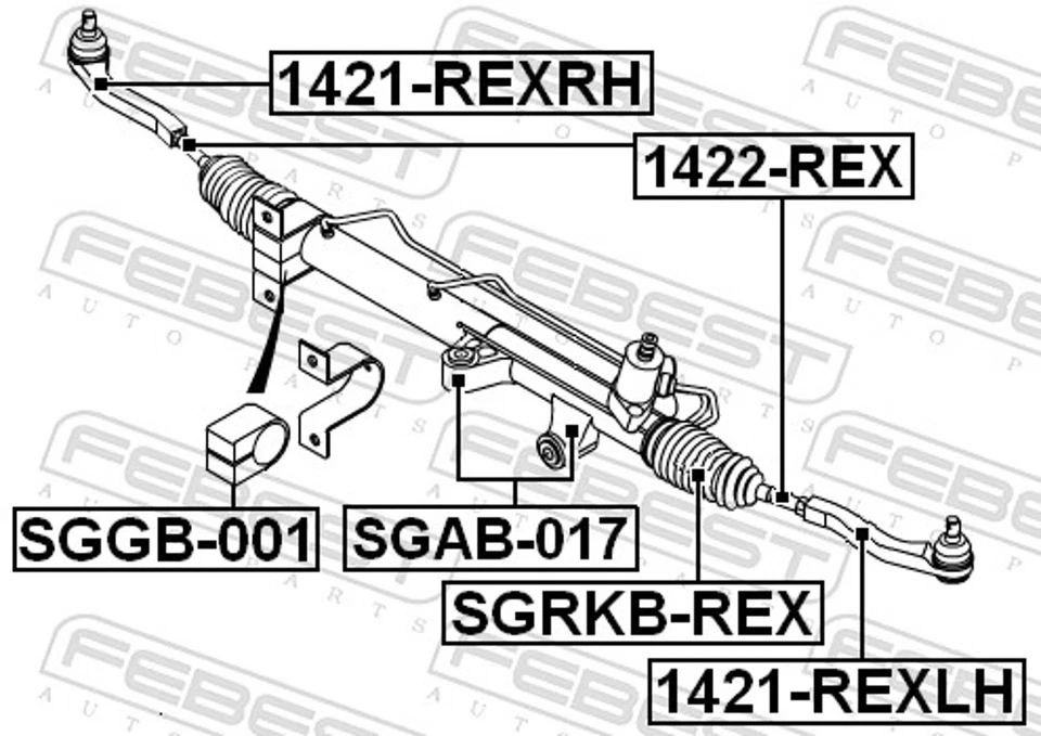 FEBEST Axialgelenk Spurstange 1422-REX für REXTON SSANGYONG QJ ACTYON KYRON 2 1 - Bild 2 von 4