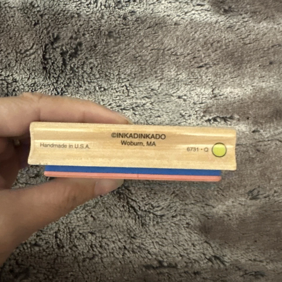 INKADINKADO Music Lover Frame Stamp Wood Mounted Rubber Stamps Guitar Piano 6731 - Image 3 of 4