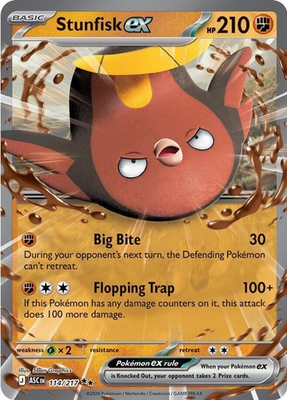 #ad Pokemon Stunfisk ex ME: Ascended Heroes 114 217 Holofoil NM Double Rare $1.47