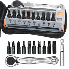 12-Pieces Right Angle Screwdriver 1/4 Inch Mini Ratchet Wrench Pocket Screwdr...