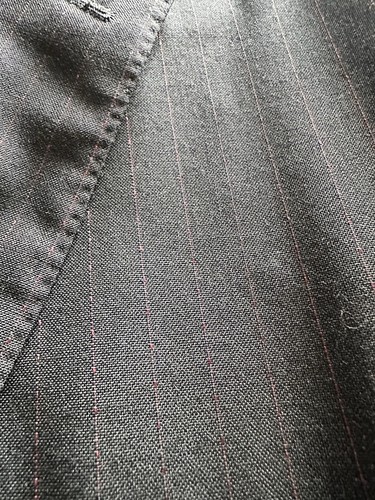 Oswald Boateng 46R Mohair Black And Red Pinstripe Suit - Picture 7 of 10