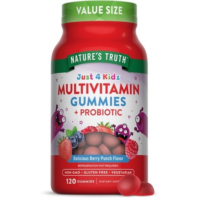 Kids Multivitamin Gummies with Probiotics | 120 Count | by Nature's Truth