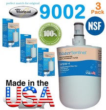 (3) NSF Whirlpool 9002 Water Cartridge Fridge Filters w4c Compatible Made in USA
