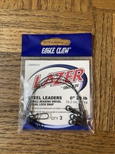 Eagle Claw Lazer Steel Leaders 6” 20 Pound