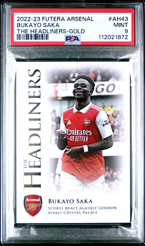 BUKAYO SAKA PSA 9 2022-23 FUTERA ARSENAL THE HEADLINERS | Gold [#9/24]