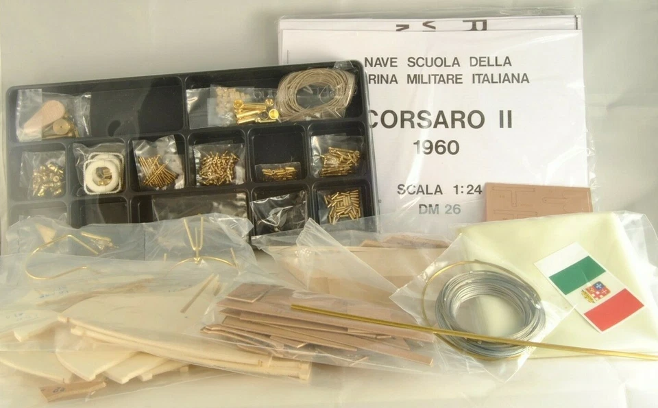 COREL SM26 BARCA Modello CORSARO II Nave scuola Marina Militare Italiana 1:24 - Immagine 4 di 4