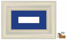 Cornice in legno bianca a sguscio con Passepartout blu per stampe,foto,poster