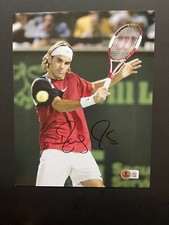 Roger Federer Rare autographed signed classic tennis 8x10 photo Beckett BAS coa