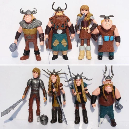 8 Stück Drachenzähmen leicht gemacht Dragons Drachenreiter Figurenset Spielzeug - Bild 2 von 6